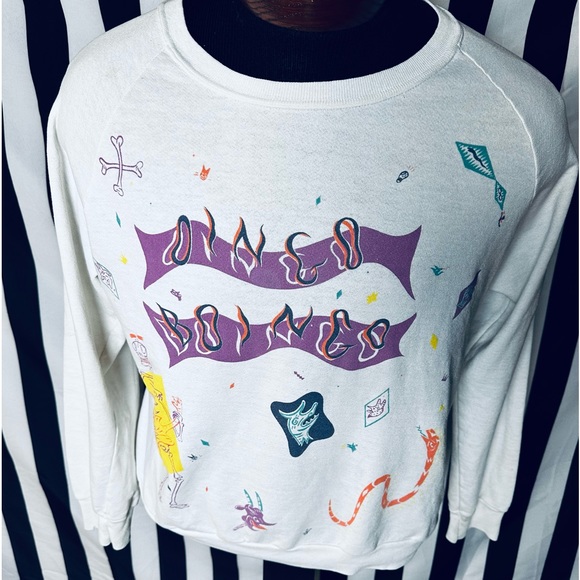 Vintage 80s Oingo Boingo Sweatshirt Signed by Band Members: DANNY ELFMAN, etc - Picture 2 of 12